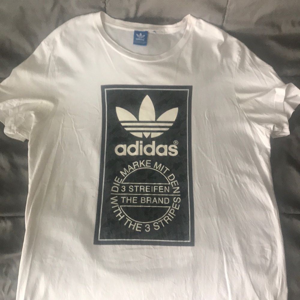 White Adidas Tee